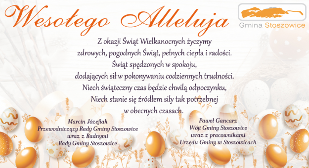 Życzenia od władz gminy Stoszowice z okazji Świąt Wielkanocnych