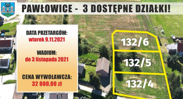 Przetargi trzech działek pod budownictwo jednorodzinne odbędą się 9 listopada w Urzędzie Miejskim w Ząbkowicach Śląskich