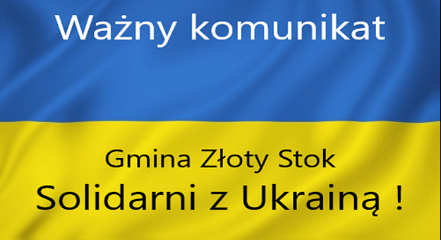 Gmina Złoty Stok solidaryzuje się z Ukrainą i organizuje zbiórkę