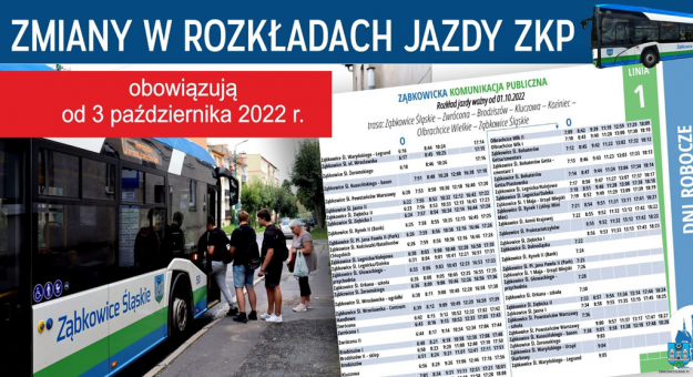Zmiana rozkładu jazdy Ząbkowickiej Komunikacji Publicznej