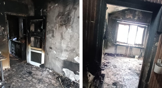 Pożar poddasza w budynku mieszkalnym w Mrokocinie
