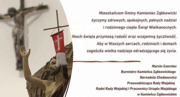 Życzenia wielkanocne składają władze gminy Kamieniec Ząbkowicki