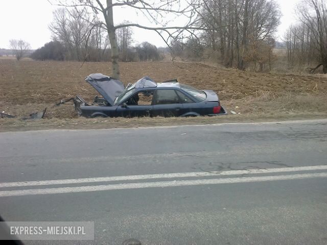 Wypadek na trasie Byczeń - Paczków