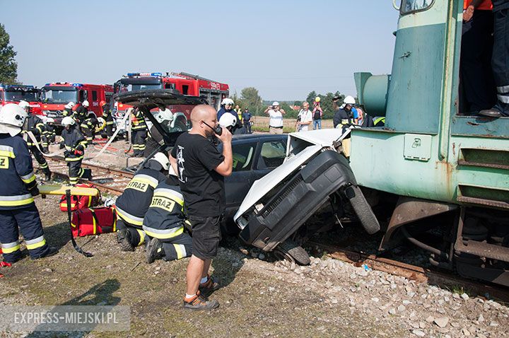 Pozorowany wypadek w Kamieńcu Ząbkowickim