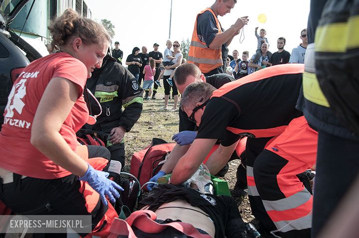 Pozorowany wypadek w Kamieńcu Ząbkowickim