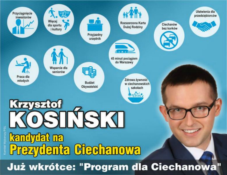 Plakat wyborczy Krzysztofa Kosińskiego