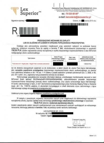 Wezwanie, jakie otrzymał jeden z naszych Czytelników