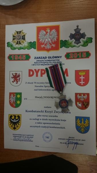 Kombatancki Krzyż Zwycięstwa dla bardzkich kombatantów