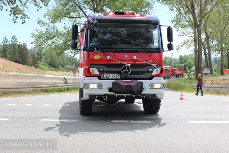 Zderzenie samochodu osobowego z ciężarówką