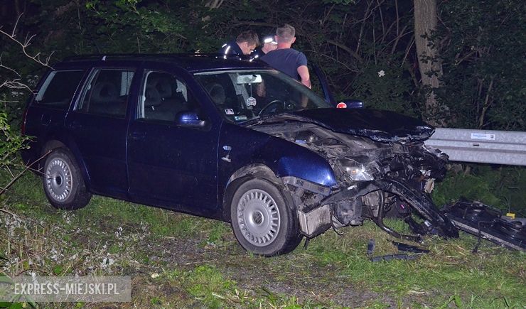 Kolizja na drodze krajowej nr 46 w okolicy Mąkolna