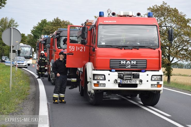 Zderzenie trzech aut na krajowej ósemce