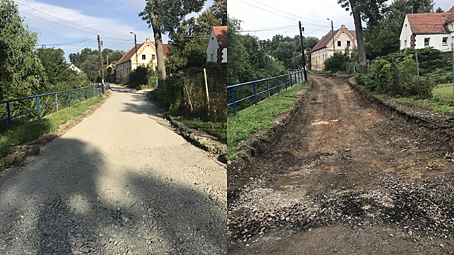 Trwają prace remontowe drogi w miejscowości Cienkowice