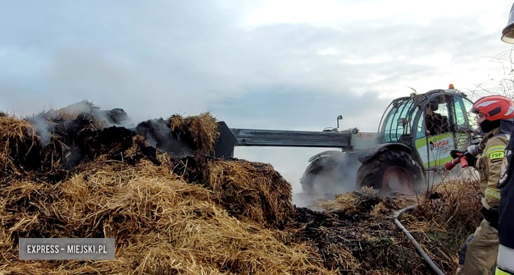 Pożar sterty słomy w Stoszowicach