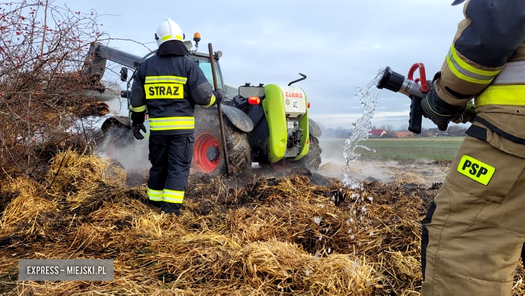 Pożar sterty słomy w Stoszowicach