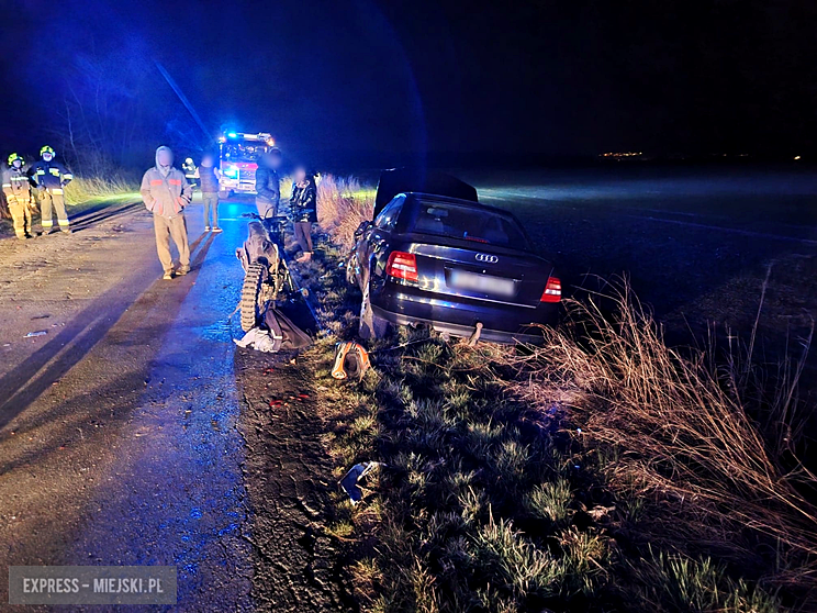 Wypadek z udziałem motocyklisty między Stolcem a Kamieńcem Ząbkowickim  [foto]