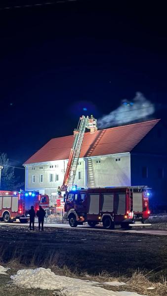 Pożar sadzy w przewodzie kominowym w Jaworku