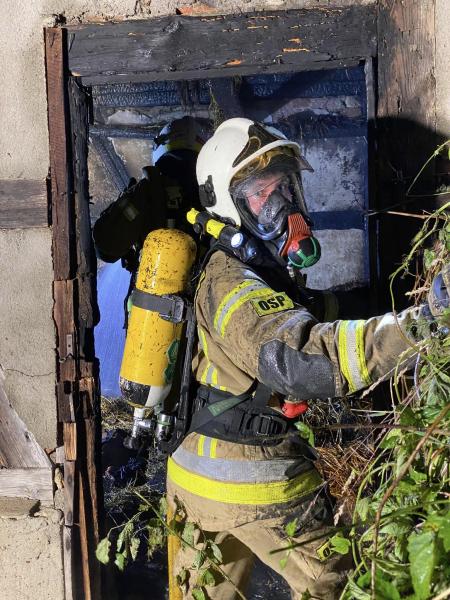 Pożar budynku gospodarczego w Wigańcicach