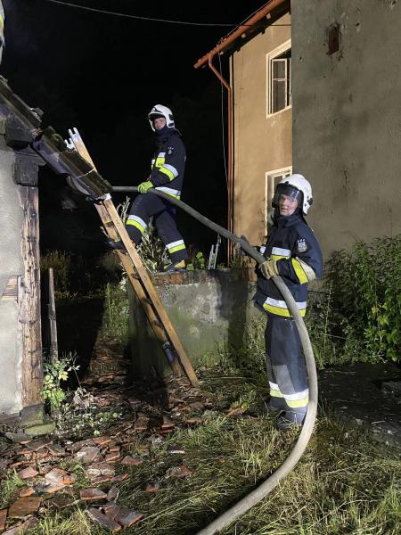 Pożar budynku gospodarczego w Wigańcicach