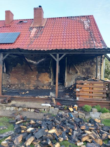 Pożar domu jednorodzinnego w Ząbkowicach Śląskich