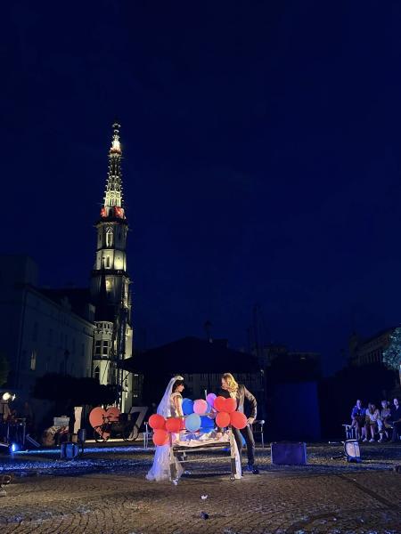 Spektakl „Wędrowcy” na ząbkowickim rynku