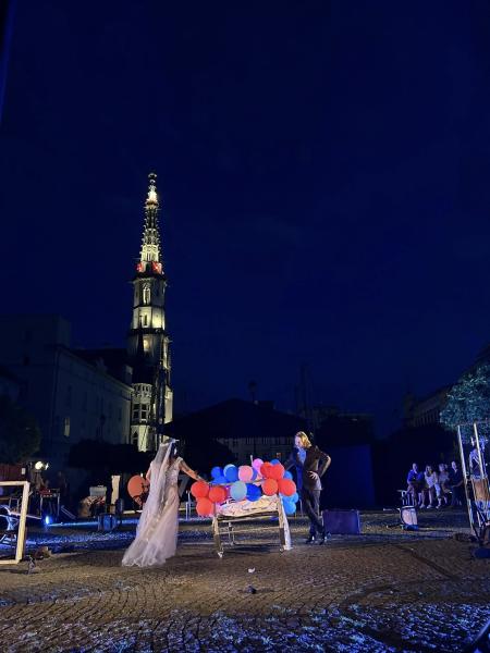 Spektakl „Wędrowcy” na ząbkowickim rynku