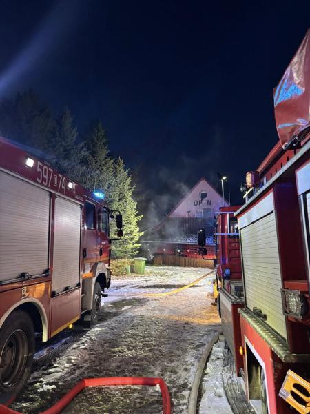 Pożar budynku gospodarczego w Kluczowej
