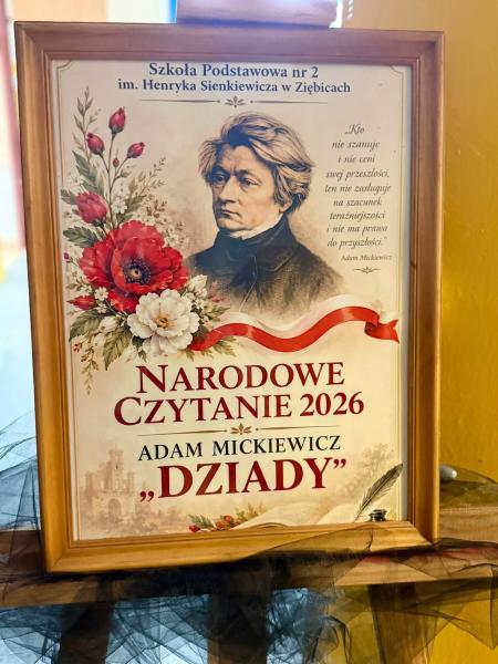 „Dziady” w roli głównej. Narodowe Czytanie w ziębickiej szkole podstawowej nr 2