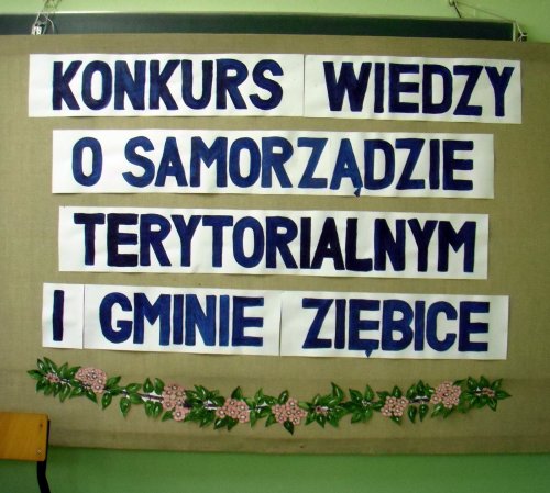 Gminny Konkurs Wiedzy o Samorządzie Terytorialnym i Gminie Ziębice