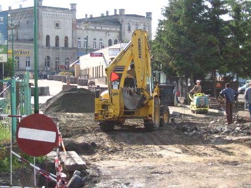 Ul. Kolejowa w trakcie remontu