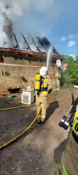Pożar domu jednorodzinnego w Muszkowicach