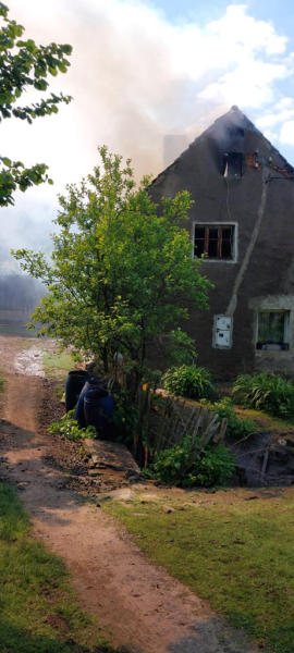 Pożar domu jednorodzinnego w Muszkowicach