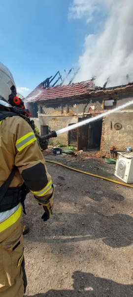 Pożar domu jednorodzinnego w Muszkowicach