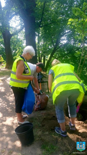 W akcji uczestniczyło ok. 250 mieszkańców w tym dzieci z przedszkoli, szkół, Stowarzyszenie Klub Seniora Przyjaciele Ząbkowice Śląskie oraz pensjonariusze DPS w Ząbkowicach Śląskich