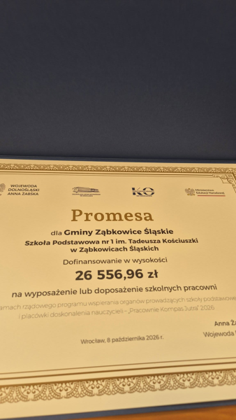 Dofinansowanie na nowoczesną pracownię w Szkole Podstawowej nr 1