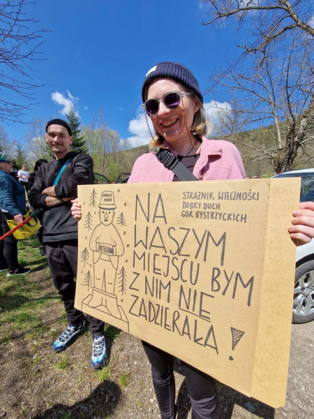 Protest mieszkańców Młotów