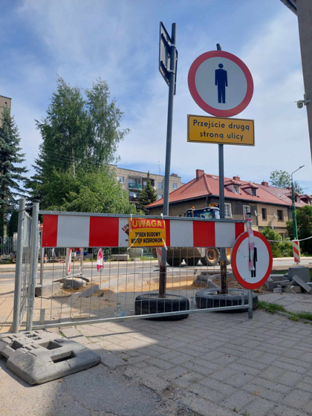 Trwa przebudowa ulicy Głowackiego w Ząbkowicach Śląskich