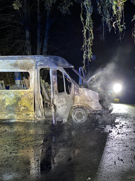 W Ziębicach spłonął ford transit