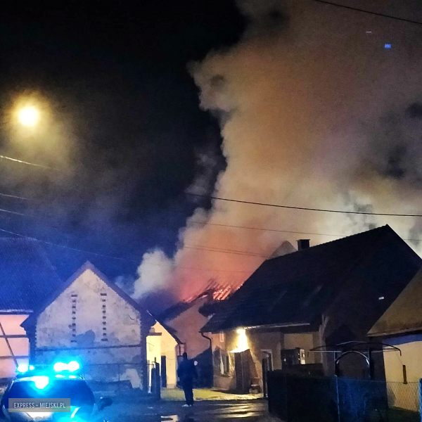 Pożar budynku gospodarczego w Bobolicach