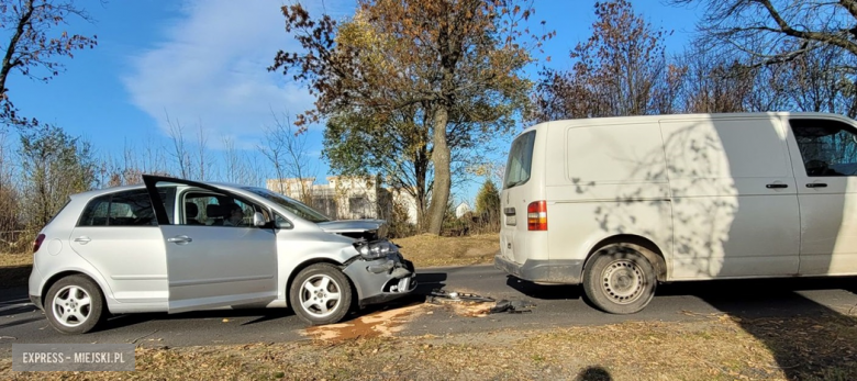 Kolizja przed skrzyżowaniem ul. Cukrowniczej z ul. Ziębicką