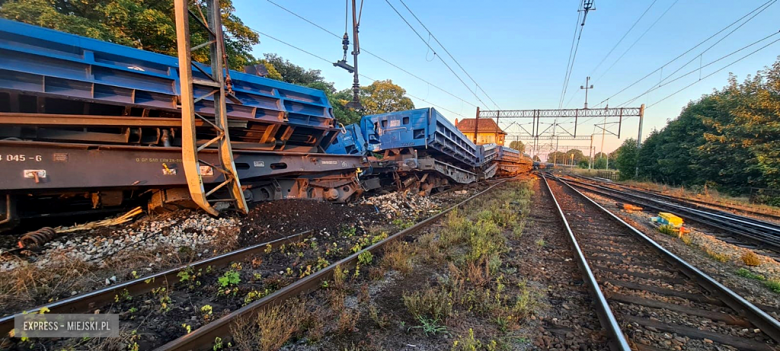 W Kamieńcu Ząbkowickim wykoleił się pociąg towarowy