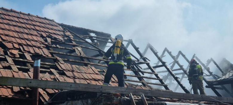 Pożar budynku mieszkalnego w Dębowcu