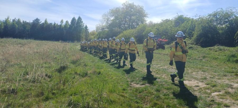 Drugi dzień ćwiczeń GFFF Poland. Strażacy przygotowują się do walki z pożarami lasów