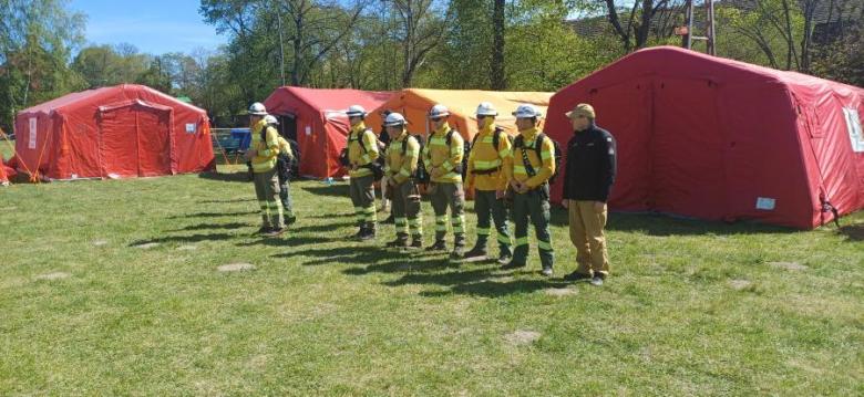 Drugi dzień ćwiczeń GFFF Poland. Strażacy przygotowują się do walki z pożarami lasów