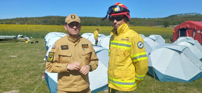 Drugi dzień ćwiczeń GFFF Poland. Strażacy przygotowują się do walki z pożarami lasów