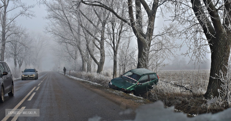 Ślisko na drogach. Dwie kolizje w regionie, utrudnienia dla kierowców