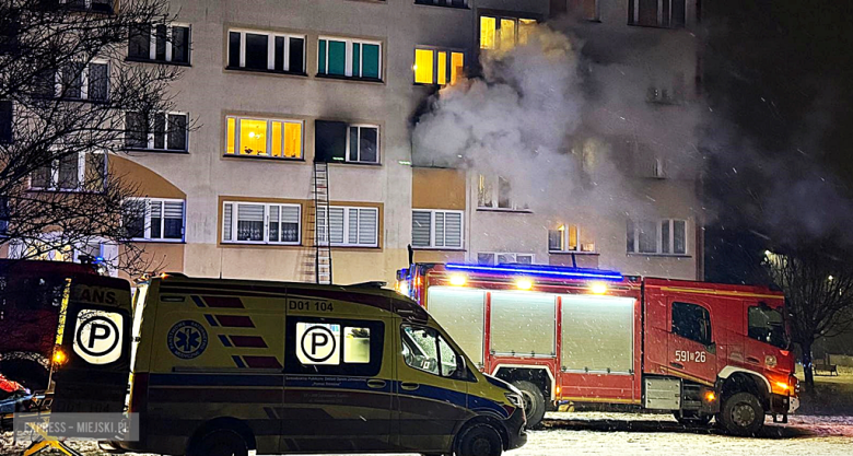 Pożar mieszkania w budynku wielorodzinnym na ul. Jasnej