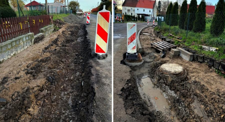 W Tomicach trwa budowa chodnika w ciągu drogi powiatowej