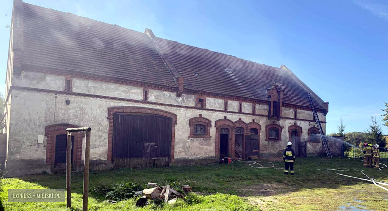 Pożar stodoły w Sieroszowie