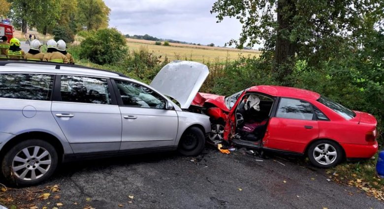 Zderzenie volkswagena i audi 