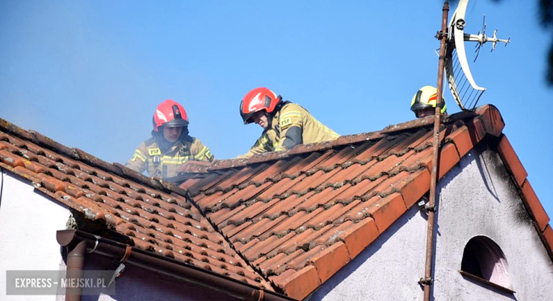 Pożar poddasza domu w Starczowie